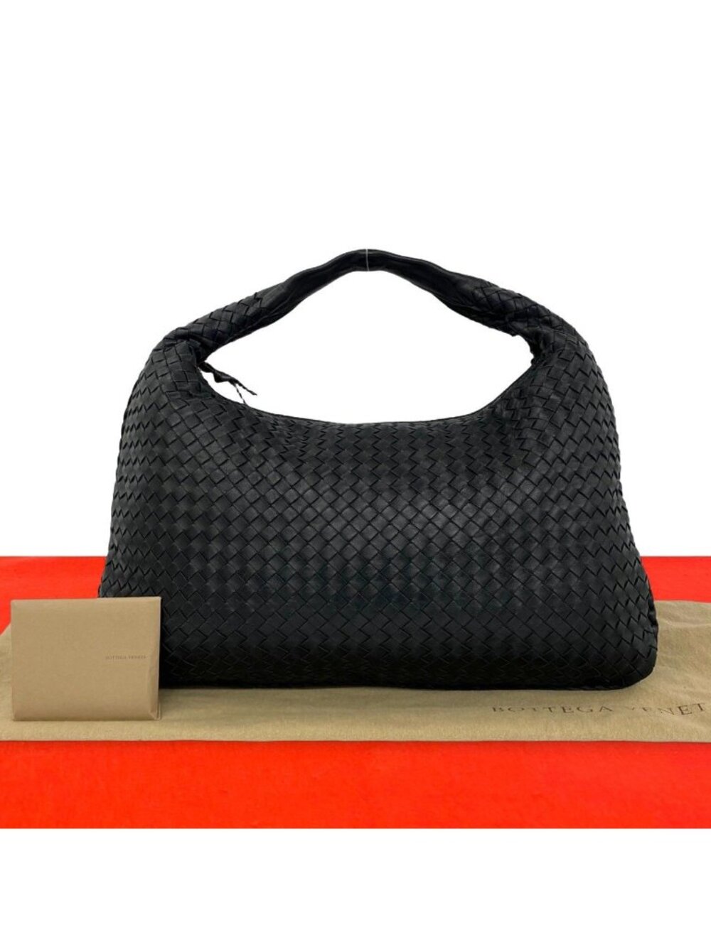 Bottega Veneta Intrecciato Leather Tote Bag Black